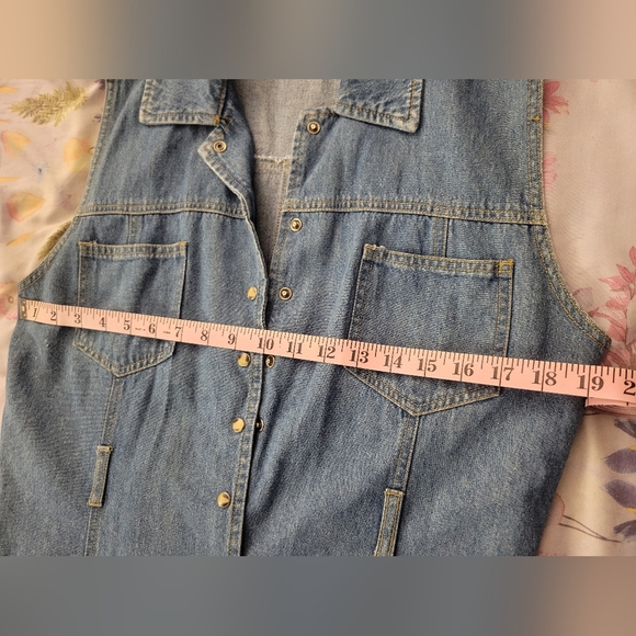 Speed Control Long Denim Button Dress - Picture 5 of 5